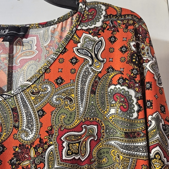 AGB Women's Paisley Top - - Picture 4 of 8